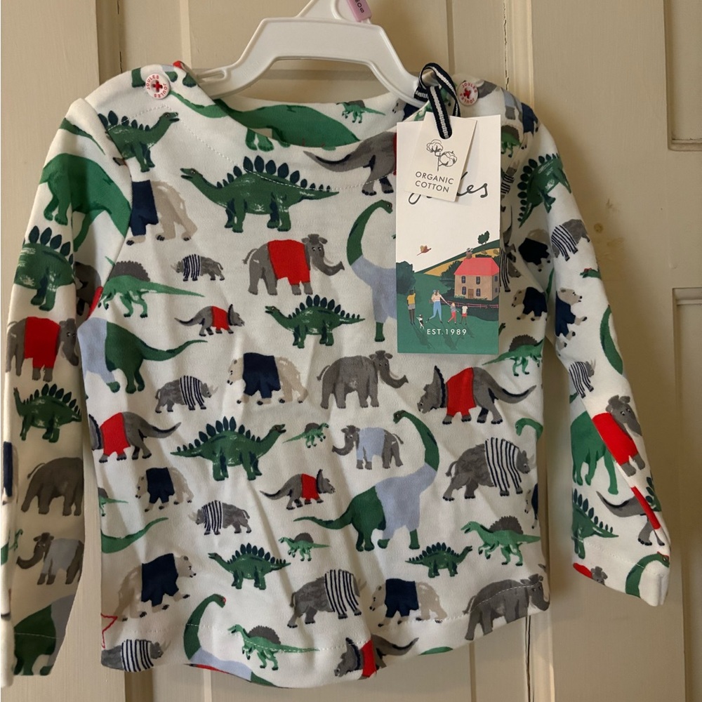 New- Joules Baby 6-9 months Dino shirt